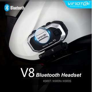 V8 Vimoto Motorcycle Helmet Bluetooth Intercom บูลทูธสำหรับหมวกกันน๊อต