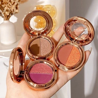 อายแชโดว์ทูโทน/สีฟักทอง เอิร์ธคัลเลอร์ แมทท์ โกลด์ กลิตเตอร์อายแชโดว์พาเลท