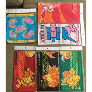 ผ้าเช็ดหน้า ลายการ์ตูนโปเกม่อน ลิขสิทธิ์แท้ ทาการ่า โทมี่ - Takara Tomy Handkerchief Pokemon