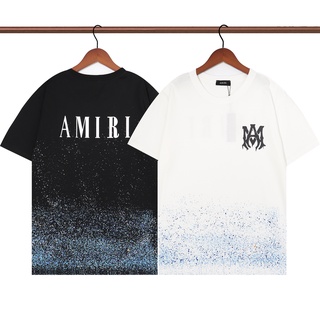 ❤❀ [พร้อมส่ง] ❤ Amiri ใหม่ เสื้อยืดแขนสั้น ผ้าฝ้าย พิมพ์ลายจุด สไตล์สตรีท แฟชั่นคู่รัก