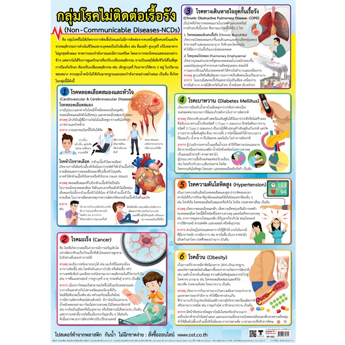 โปสเตอร์พลาสติก PP กลุ่มโรคไม่ติดต่อเรื้อรัง #EP-531