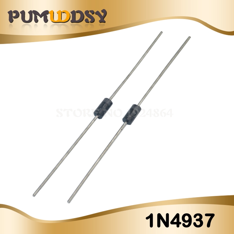 วงจรเรียงกระแสไดโอด สวิตช์เร็ว IN4937 1N4937 DO-41 1A 600V 100 ชิ้น
