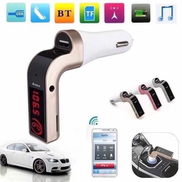 Car G7 บลูทูธรถยนตร์ อุปกรณ์เชื่อมเครื่องเสียงรถยนต์ กับ โทรศัพท์ Bluetooth FM ของแท้ ไร้คลื่นแทรกแน่นอน