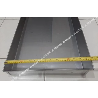 ถาดสแตนเลสอาหารทะเลขนาด 16*39 นิ้ว (40*100 cm ) กะบะอาหารทะเล ถาดซีฟู้ด ถาดสแตนเลส