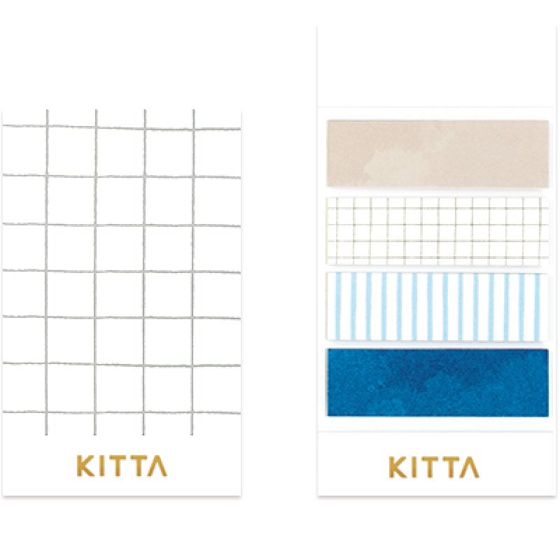 KITTA Basic Linen (KIT041) / Washi tape แบบแผ่นพร้อมใช้งาน ลายผ้าลินิน แบรนด์ KITTA จากประเทศญี่ปุ่น