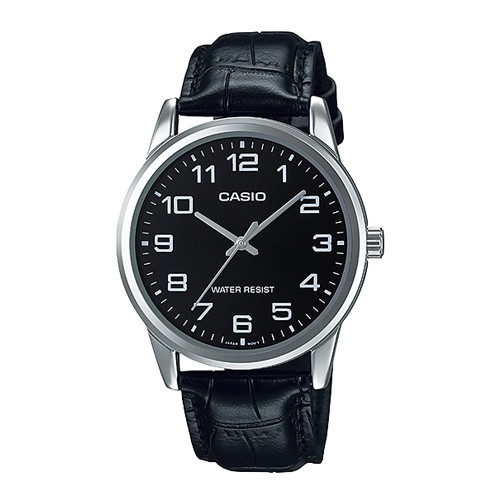 Casio นาฬิกาข้อมือผู้ชาย สายหนัง รุ่น MTP-V001L-MTP-V001L-1B,MTP-V001L-7B