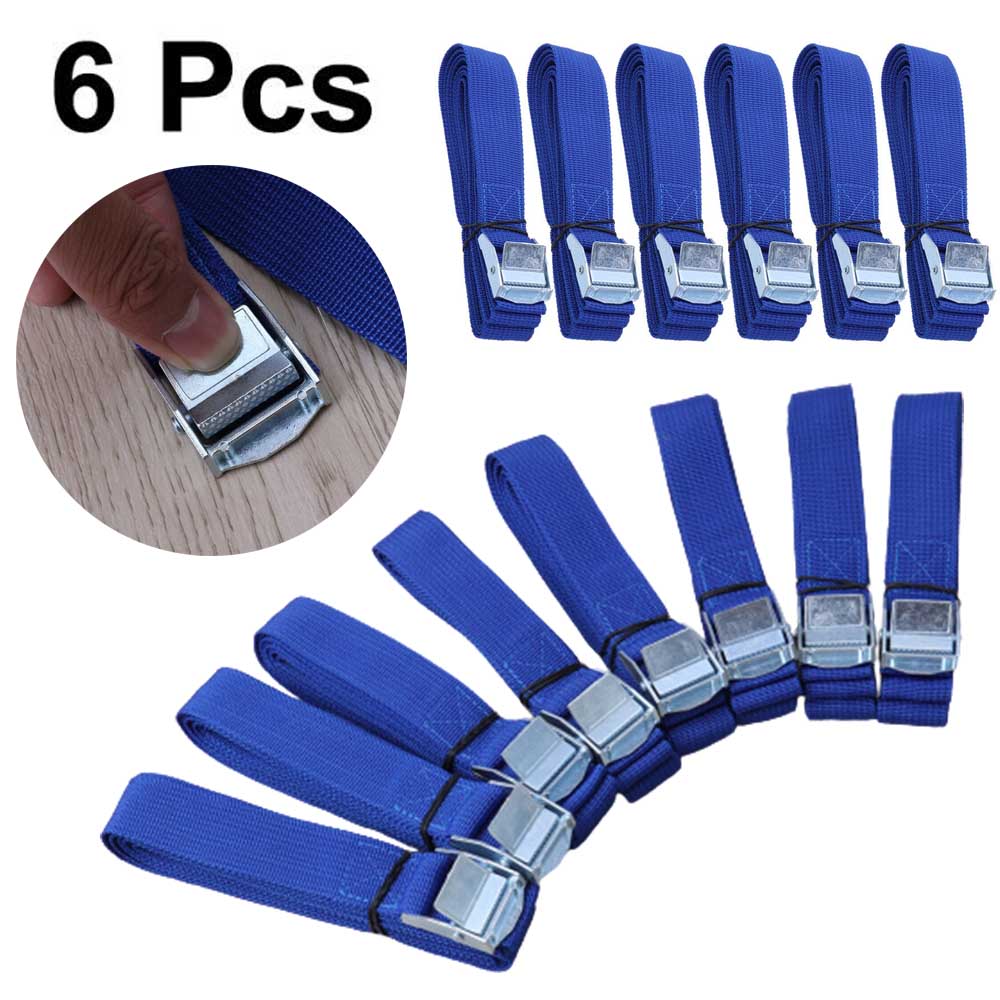 6x 2 5m Quick Release Cam Buckle Tie Down Roof Rack Luggage Cargo Lashing Strap Moving Goods Bundling Goods Koyt Shopee Thailand