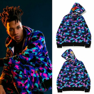 XXL​ พร้อมส่ง​ BAPE x KID CUDI SHARK FULL ZIP HOODIE New