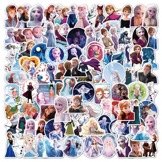 สติ๊กเกอร์พีวีซีลายการ์ตูน Frozen กันน้ํา 100 ชิ้น