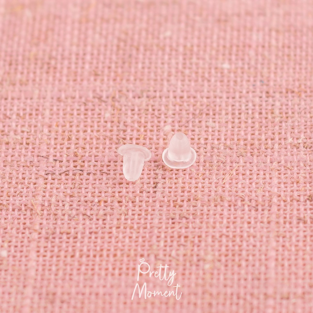Pretty Moment จุกต่างหู จุกซิลิโคนใส Diy อะไหล่ต่างหู แป้นต่างหู จำนวน 10 คู่