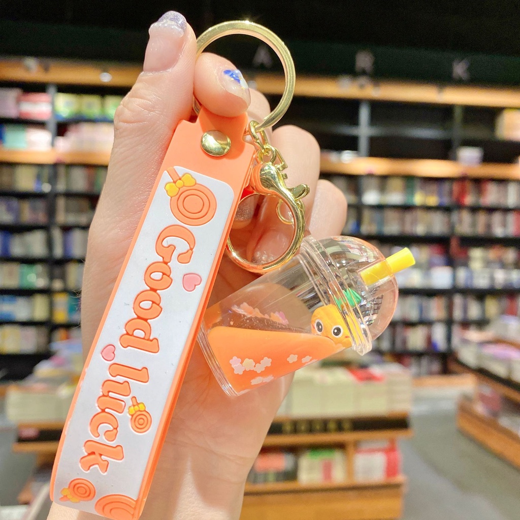 พวงกุญแจ จี้ขวดนม รูปสตรอเบอร์รี่ สับปะรด แบบสร้างสรรค์