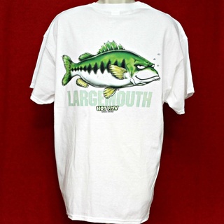 เสื้อยืดสีขาวผู้ชาย - ผู้ชายเสื้อยืด Grumpy โกรธตลก LARGEMOUTH BASS ปลาร้อนตกปลาเสื้อยืดชาวประมงที่