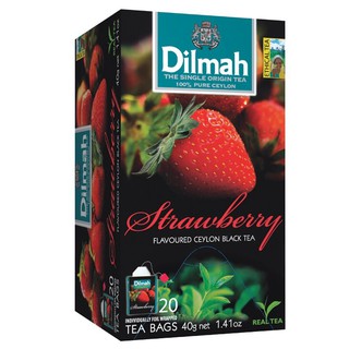 ชาดำกลิ่นสตรอเบอร์รี่ 2 กรัม (กล่อง20ซอง) ดิลมา Black Tea Strawberry Flavor 2 grams (Box 20 sachets) Dilma