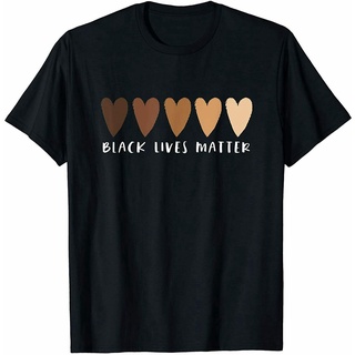 เสื้อยืดคอกลมใหม่ BLM Black Lives Matter heart เสื้อยืดลําลอง สําหรับผู้ชาย JPJ1S-5XL