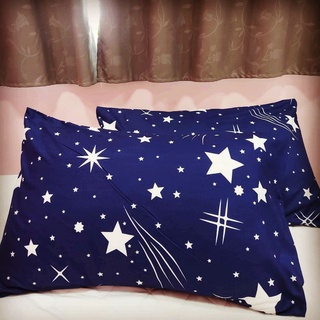ปลอกหมอนใบใหญ่ *ลายดาว* (รับปลอกหมอน1ใบ)ผ้าCotton สีไม่ตก คุ้มค่าคุ้มราคา