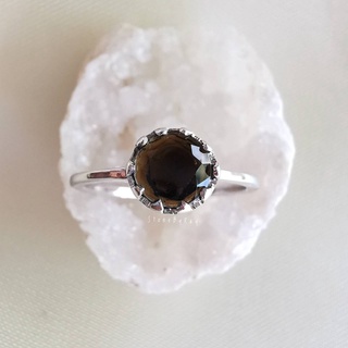 แหวนเงินหินสะเก็ดดาว Tektite Silver925 Ring