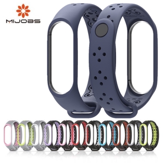 Mi Band 3 4 สายรัดข้อมือซิลิโคนสายรัดข้อมือสำหรับ Xiomi Mi Band สร้อยข้อมือสมาร์ทนาฬิกากีฬา Miband สาย Mi Band3 นาฬิกากันน้ำ สายคล้องคอ Case เคส สายคล้อง