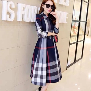 🔖 L - 3XL 🐬 Dress BURBERRY ทรงสวย 3 สี ปังมากค่ะ