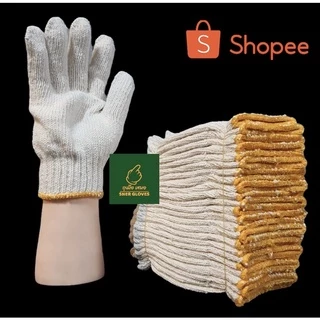 700กรัม+ ถุงมือผ้าฝ้าย หนาๆ ใส่ทำงาน 1 โหล 12คู่ COTTON GLOVES 700g