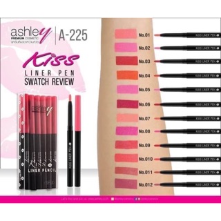 Ashley Kiss liner Pen 12 Colors Set