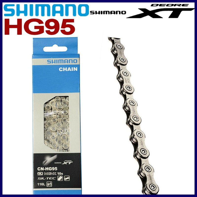 Shimano Deore XT HG95 โซ่จักรยานเสือภูเขา 10 ความเร็ว 112 ลิงค์ 116 ลิงค์ สําหรับ XTR XT SAINT SLX Deore