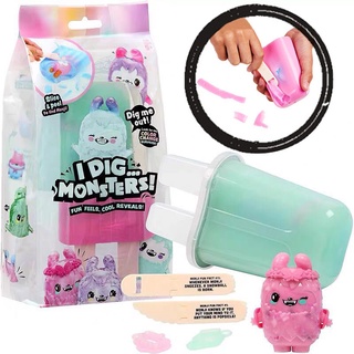 พร้อมส่งทุกสี๑Popsicle Monsters I dig monsters Blind Box Ice Cream สัตว์ประหลาดตัวน้อย Slime Crystal Mud Decompression M