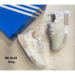 รองเท้าผ้าใบผู้ชาย/ผู้หญิง adidas NMD สีขาว รองเท้าผ้าใบอาดิดาส รองเท้าวิ่ง รองเท้ากีฬา✅แถมกล่อง+อุปกรณ์ครบ