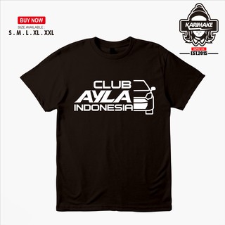 เสื้อยืดผ้าฝ้ายพิมพ์ลายแฟชั่น เสื้อยืด พิมพ์ลาย Daihatsu Ayla Club Indonesian Car สําหรับผู้ชาย