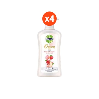 Dettol เดทตอล ออนเซ็น สบู่เหลวอาบน้ำ แอนตี้แบคทีเรีย สูตรอโรมาติก 500 มล. x 4