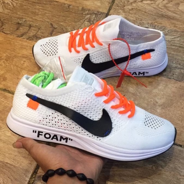 nike off white flyknit racer