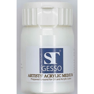 ST Gesso artists acrylic medium เจสโซ่อะครีลิคมีเดียม 250 ML