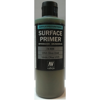 Vallejo SURFACE PRIMER 74.608 USA Olive Drab 200ml.