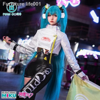 ❦¤♦สต็อก Hatsune Miku cos ชุดแข่ง2022ใหม่ miku ชุดตัวละคร C ชุดคอสเพลย์ชุดผู้หญิง