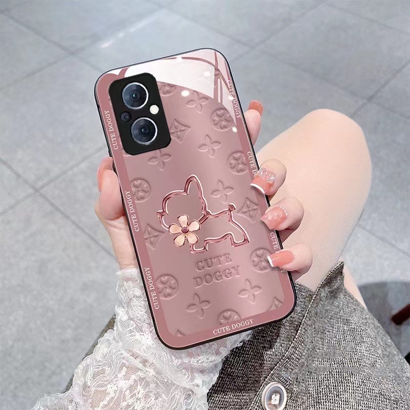 เคส OPPO Reno 12 11 11F 10 11Pro 12 Pro 8T 8Z 8 6Z 8 10Pro 7Z 7Pro 6 เคส OPPO A60 A79 A78 A98 A57 2020 A77 A77s A17K A96 A76 A57 2022 A77 A77s A17 เคสโทรศัพท์มือถือ ลายหมี พร้อมกล้อง สําหรับ