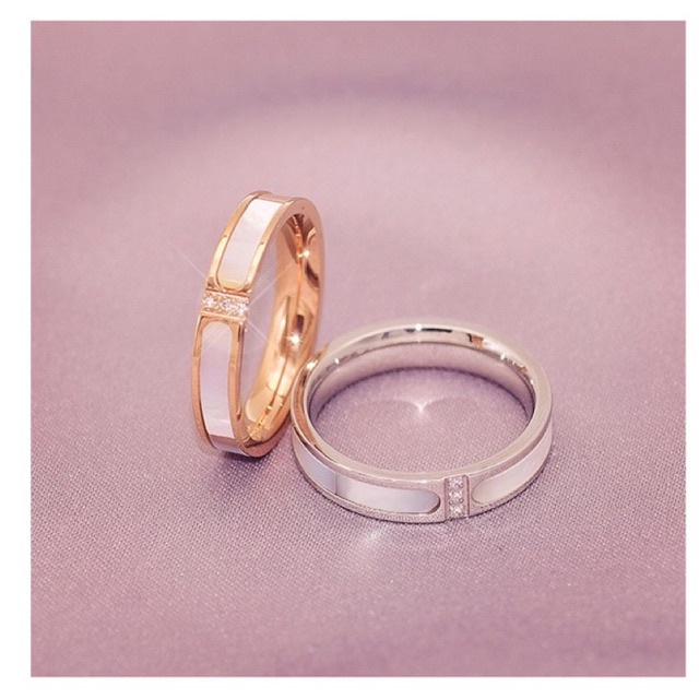 #09 พร้อมส่ง แหวนมุขเพชร แฟชั่นน่ารัดงานหอยมุขแท้ หน้ากว้าง3mm