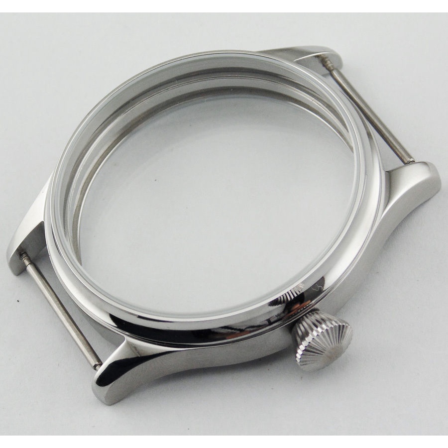 44 มม.นาฬิกาไม่มีมงกุฎ 6497 นาฬิกาสแตนเลสสําหรับ ETA 6497 หรือ 6498 Seagull ST3600/ST3621 ไขลานการเค