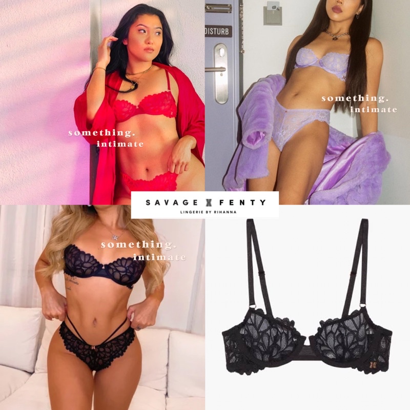 Savage X FENTY ชุดชั้นในโดย Rihanna Savage ไม่ขออภัย Unlined ลูกไม้ Balenette Bra/ Bralette Lacey ชุ