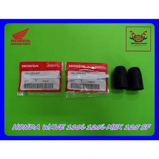 HONDA WAVE110i WAVE125i MSX125SF CAP LOCK NUT SET "GENUINE PARTS" // ฝาครอบน็อตล็อคกระจกมองหลัง ของแท้ ฮอนด้า รับประกัน