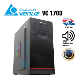 CASE (เคสเกมมิ่ง) VENUZ micro ATX Computer Case VC1703 usb 3.0 ประกัน 1ปี (ไม่แถมพัดลม)