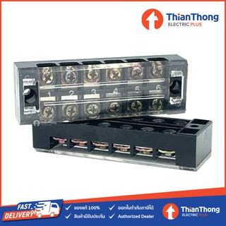 เทอร์มินอล บล็อกต่อสาย Terminal Block 6 ช่อง รุ่น TB-2506L (600V 25A)