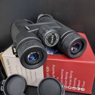 กล้องส่องทางไกลกล้องสองตา10x42 BINOCULARS เลนส์กระจก Optical Glasses ปรับโฟกัสได้ เลนส์ Multi Coat หุ้มO-Ring กันน้ำ