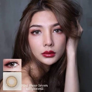 คอนแทคเลนส์ รุ่น Mini Sheer สีเทา/ตาล Gray/Brown มีค่าสายตา (0.00)-(10.00)