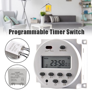 Sinotimer Tm618H-2 สวิตช์ตั้งเวลาดิจิทัล แรงดันเอาท์พุต 220V 7 วัน สําหรับไฟ