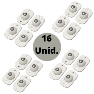Mini Rodinhas Autoadesivas Rodízios de Moveis Giratório 16Un