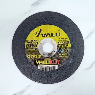 ใบตัดเหล็ก+สแตนเลส VALU CUT (แวลู) 4 นิ้ว บาง 1 mm. 50 แผ่น