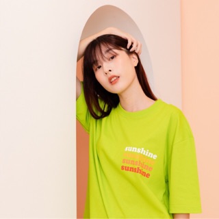 【NEW】AMITY- Oversize  เสื้อโอเวอร์ไซส์  เสื้อยืด 𝕊𝕌ℕ𝕊ℍ𝕀ℕ𝔼 : Neon สีเขียว  💚 #got7