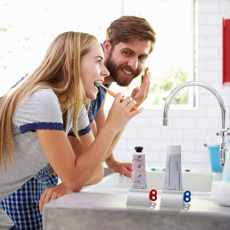 3 X Pack Plastic Rolling Tube Toothpaste Dispenser Easy Squeezer Holder Bathroom 