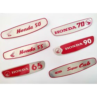 [โค้ด TJ2HY ลดสูงสุด 50.-] เพทข้างถังน้ำมัน  Honda Super Cub C70 C50 C55 C65 C90 รถเก่าโบราณ อลูมิเนียม (คู่) Winsonshop