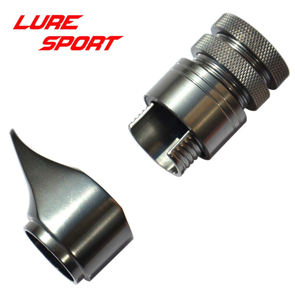 LureSport Aluminium Grey Matt Black Spin Cast Reel Seat part ทองพร้อมแผ่นพลาสติก Rod Building Components DIY Accessory