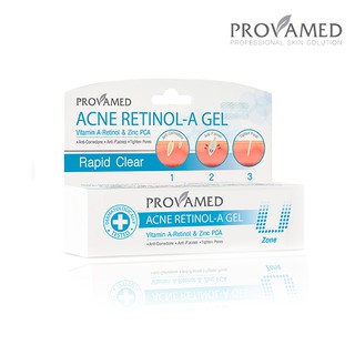 Provamed Acne Retinol-A Gel 10g  - โปรวาเมด แอคเน่ เรตินอล-เอ ขนาด 10 กรัม - เจลทาสิว - ทาสิว สิวผด สิวอุดตัน